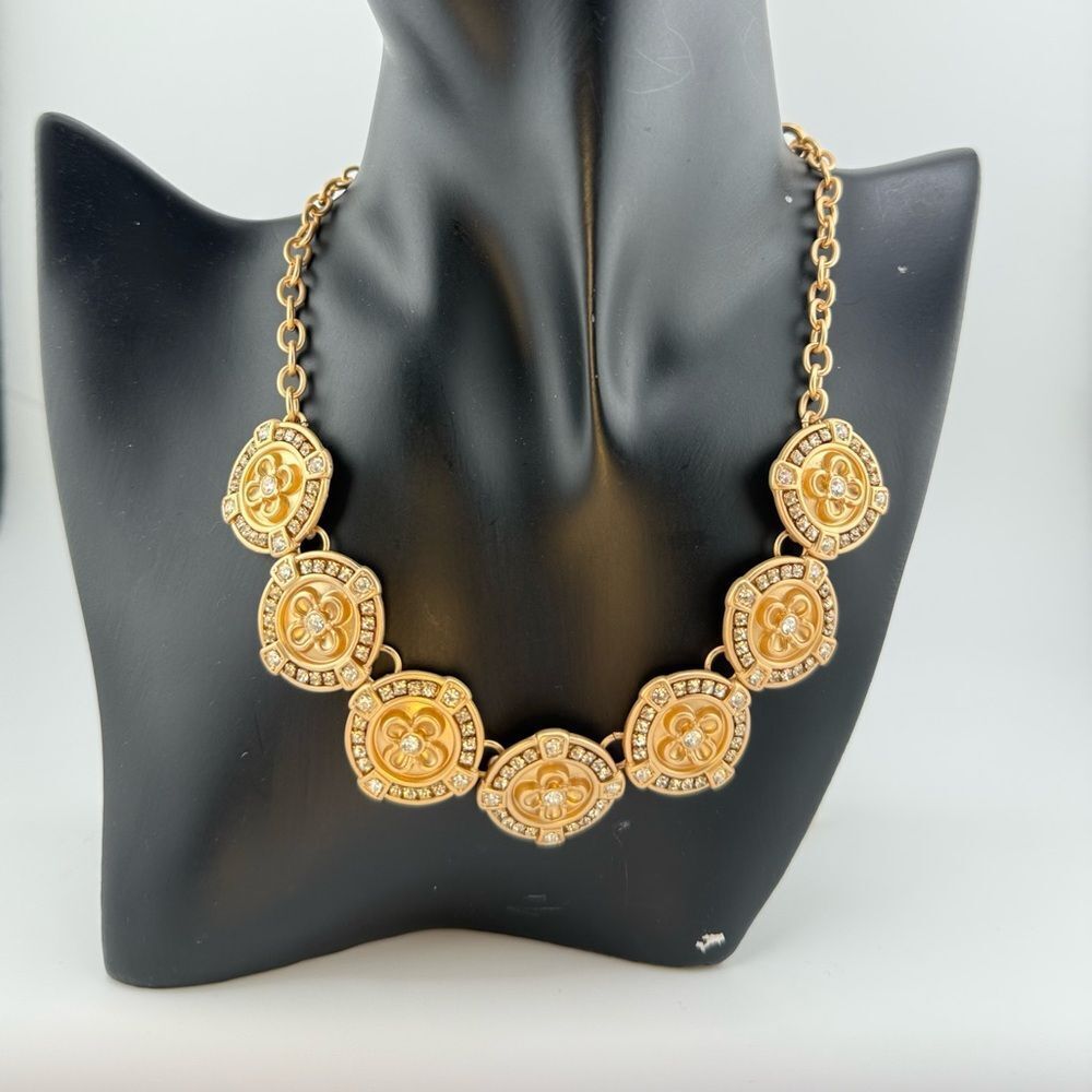 Southern Living Gold-Tone Medallion Statement Necklace
